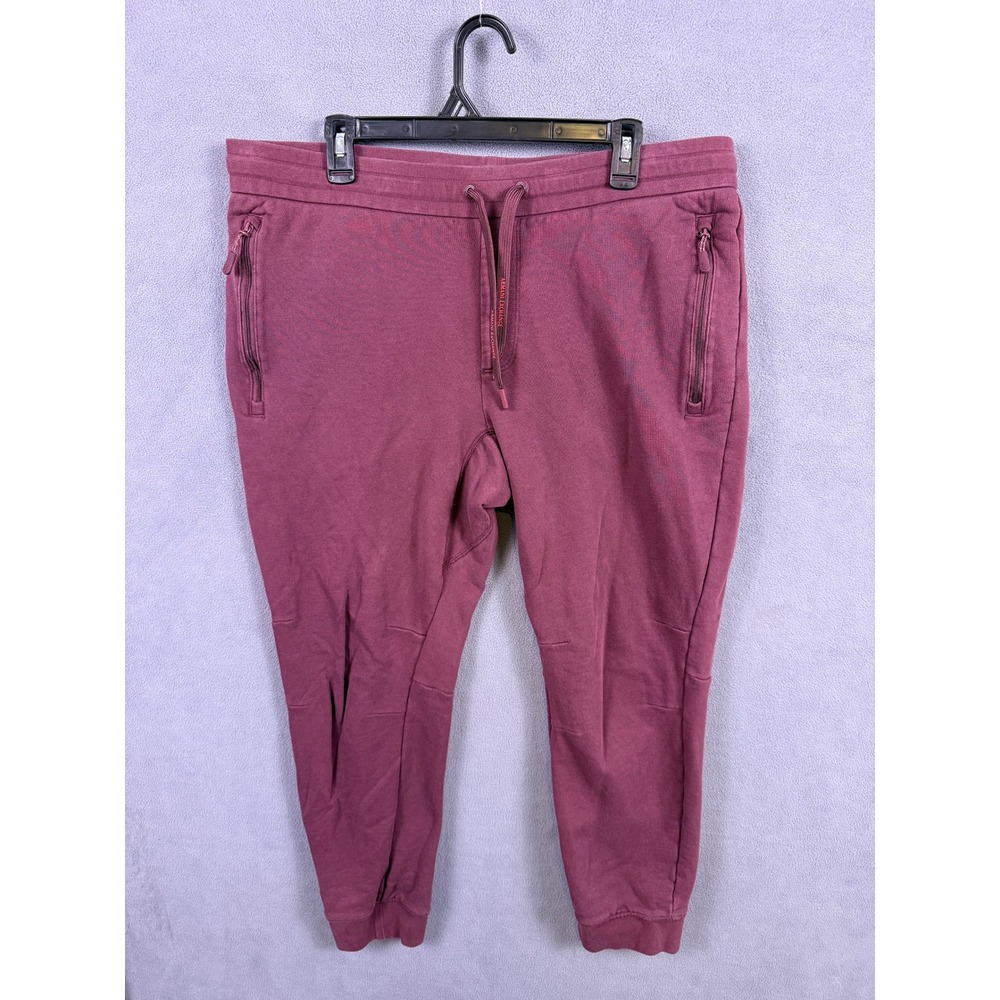 Armani Exchange Joggers Mens XL Maroon‎ Red Sweatpants Drawstring Athleisure